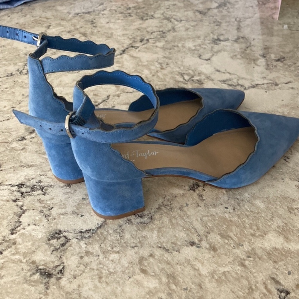Lord & Taylor | 6.5 | Madia Scalloped Cutout Suede Pumps